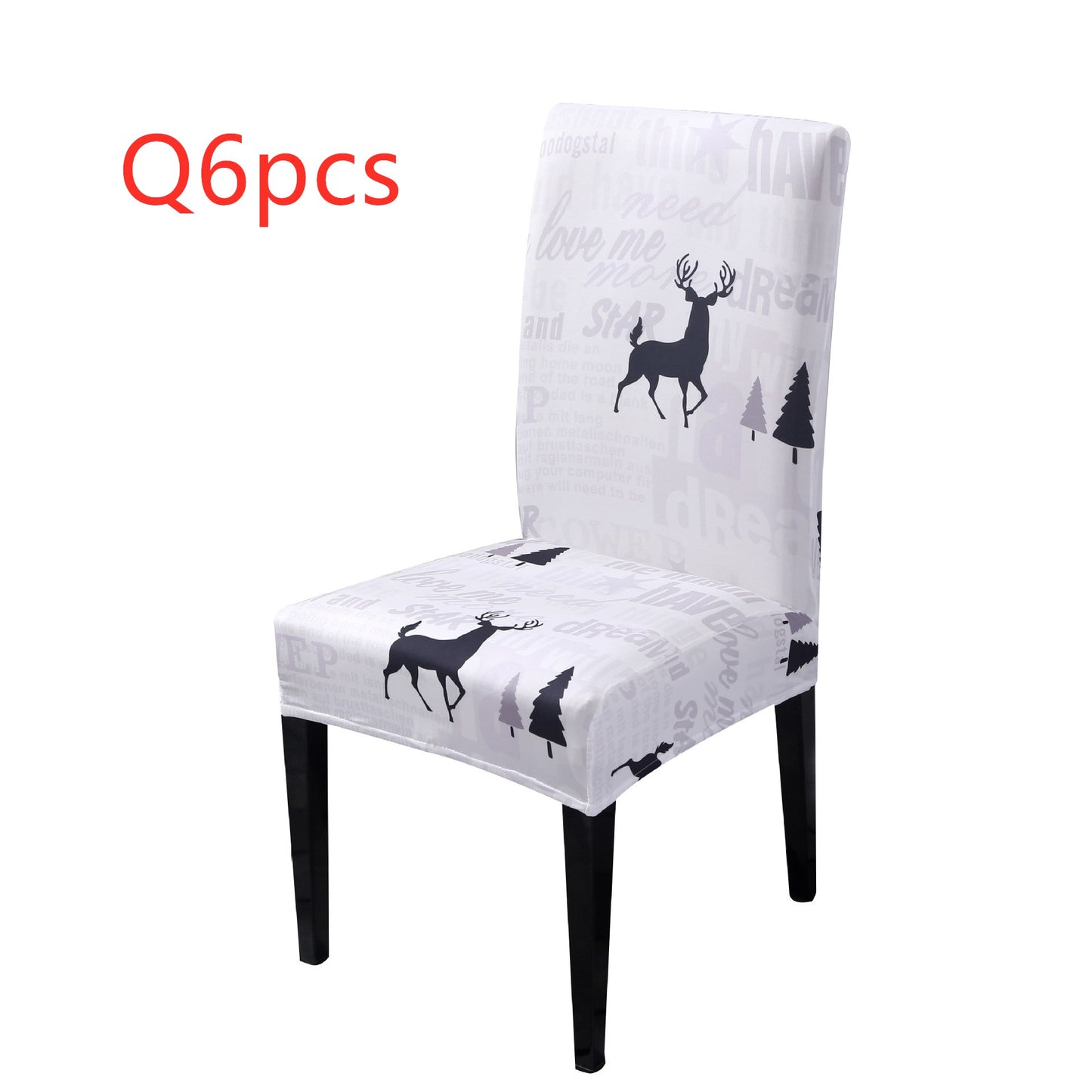 Christmas universal elastic chair cover