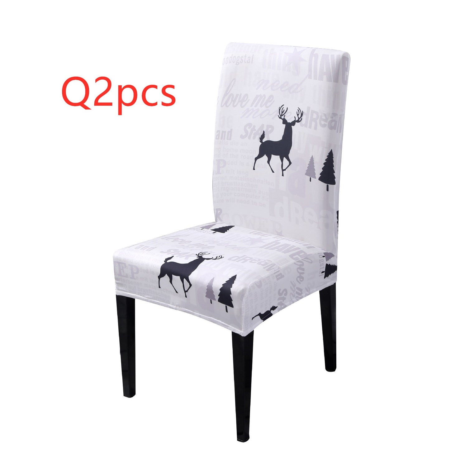 Christmas universal elastic chair cover