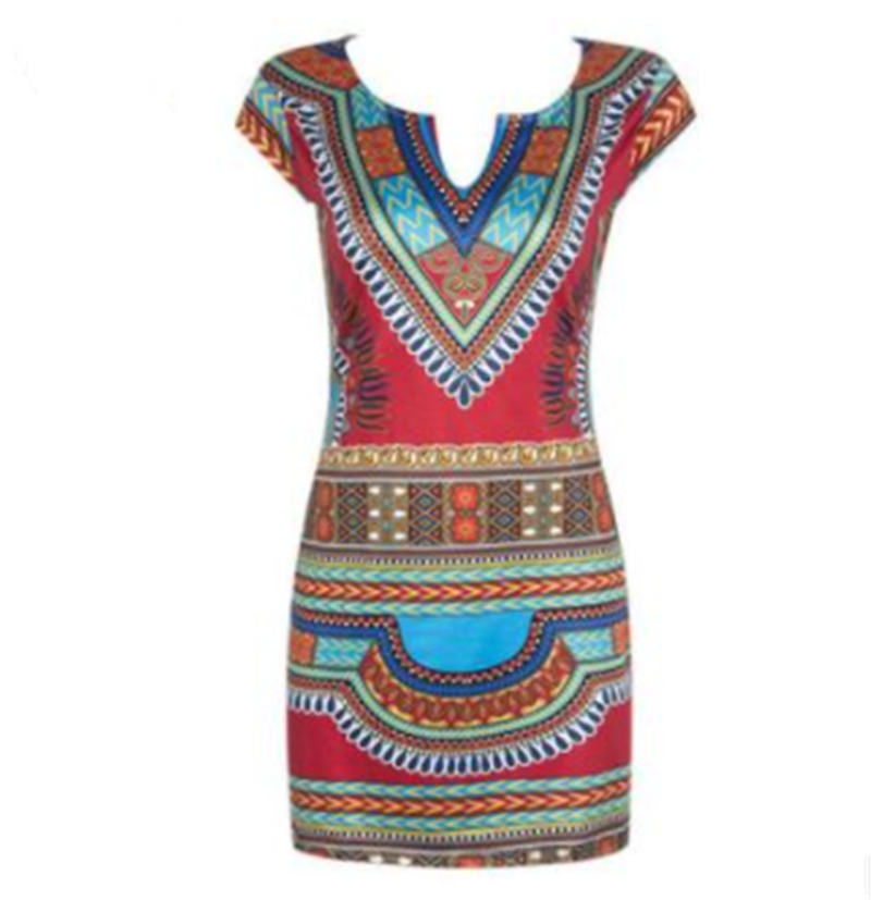 New African Print Dress Casual Women Dress Ladies Skirt