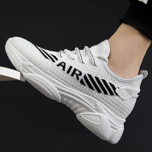 New Men's Sports Fashion Casual Flying Woven Running Shoes