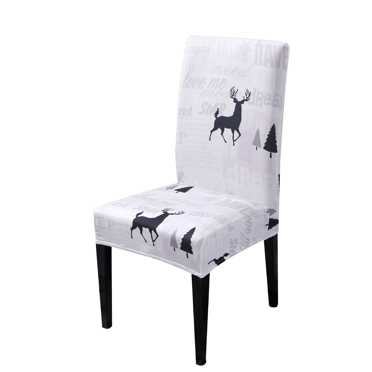 Christmas universal elastic chair cover