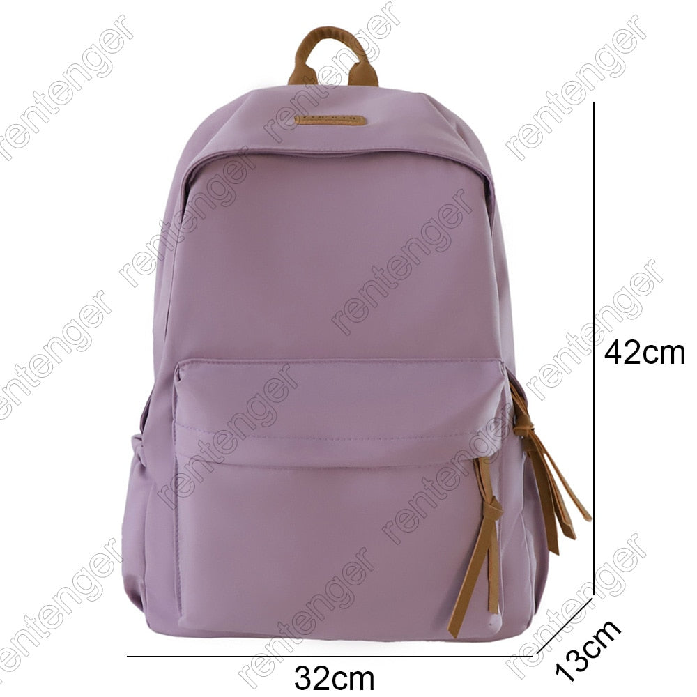 Men Women Harajuku School Backpack Female Male Cool Waterproof Travel Bag Girl Boy Solid Color Backpack Ladies Student Bags Cute