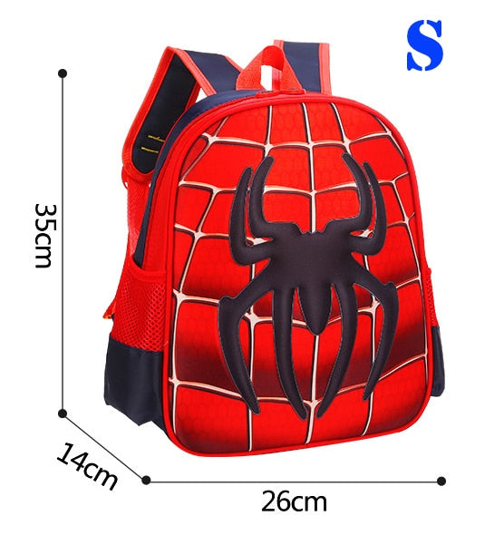 MARVEL Captain America Children 3D Cute Spiderman Design Backpack boys