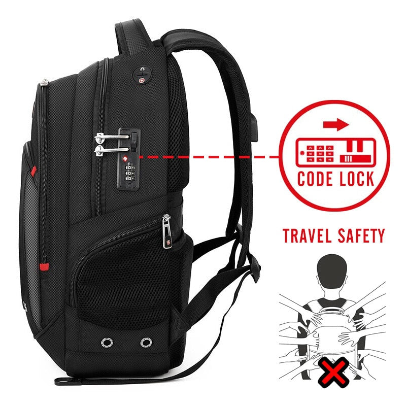 Laptop Backpack Men USB Charging