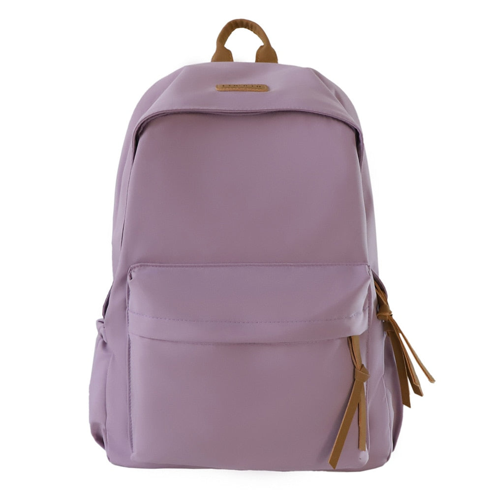 Men Women Harajuku School Backpack Female Male Cool Waterproof Travel Bag Girl Boy Solid Color Backpack Ladies Student Bags Cute