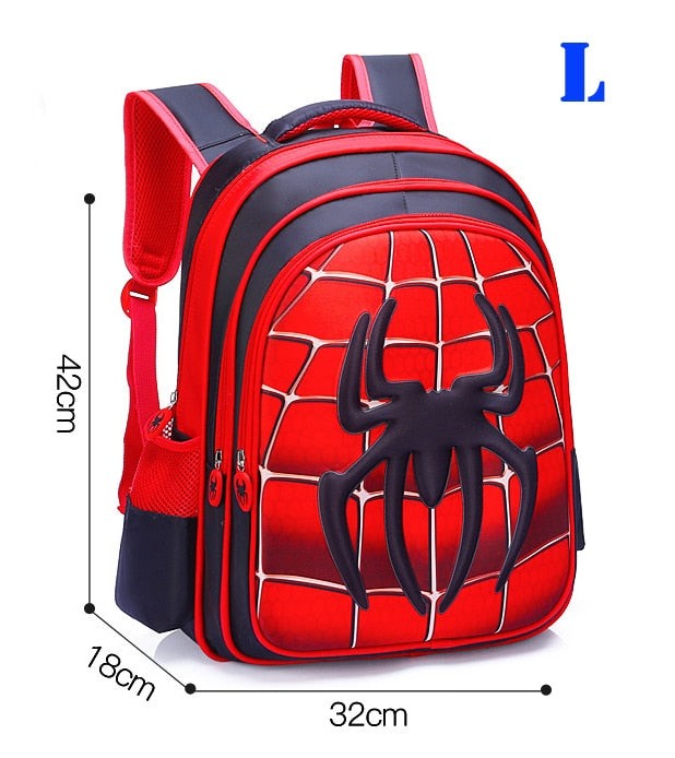 MARVEL Captain America Children 3D Cute Spiderman Design Backpack boys