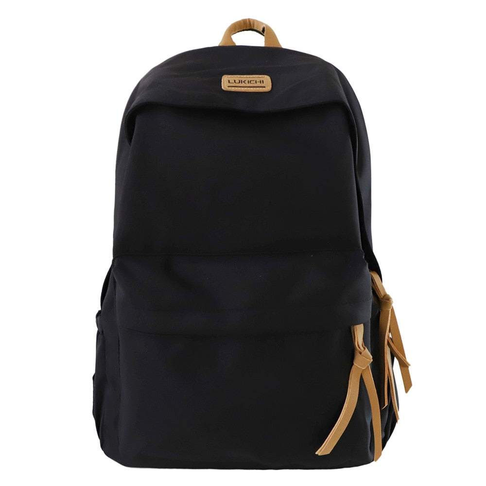 Men Women Harajuku School Backpack Female Male Cool Waterproof Travel Bag Girl Boy Solid Color Backpack Ladies Student Bags Cute