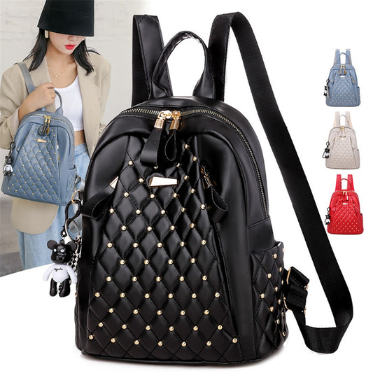 High-Quality Leather Women Backpack Casual School