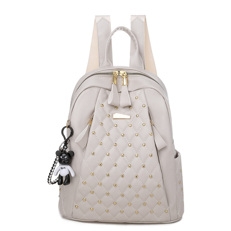 High-Quality Leather Women Backpack Casual School