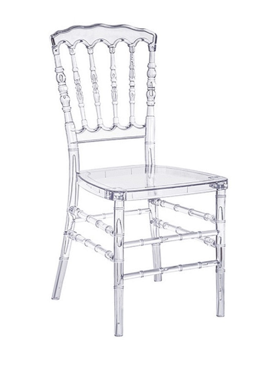 Transparent Clear Acrylic Napoleon  Wedding Chair