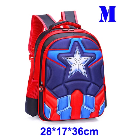 MARVEL Captain America Children 3D Cute Spiderman Design Backpack boys