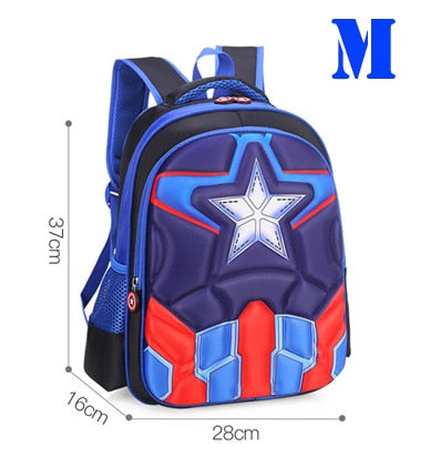 MARVEL Captain America Children 3D Cute Spiderman Design Backpack boys