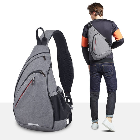 Mixi Men One Shoulder Backpack Women Sling Bag Crossbody USB Boys