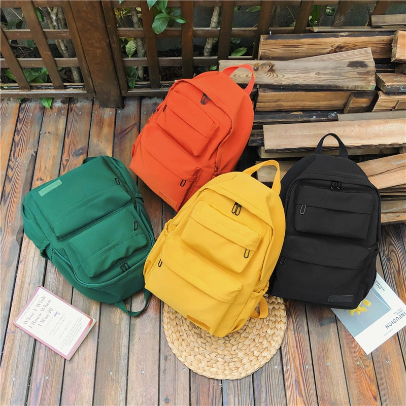 Solid Color Backpack For Women 2021 Waterproof