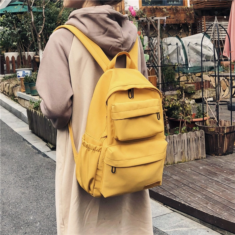 Solid Color Backpack For Women 2021 Waterproof