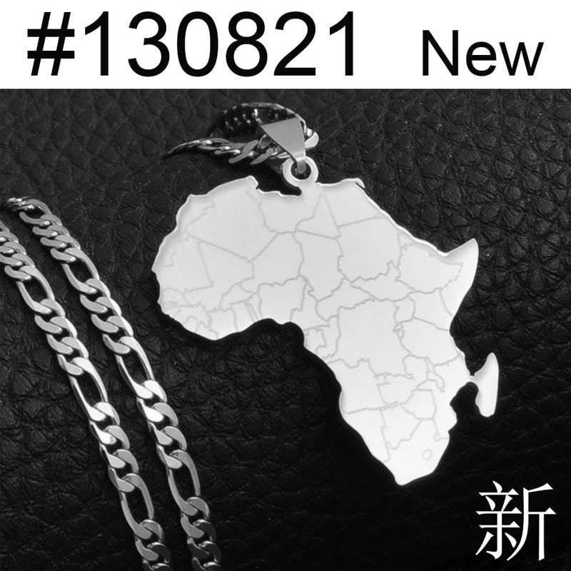 Africa Map Pendant Necklaces