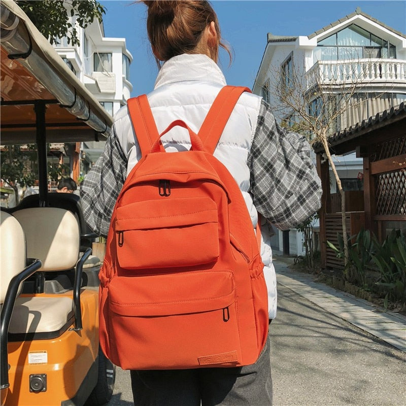 Solid Color Backpack For Women 2021 Waterproof