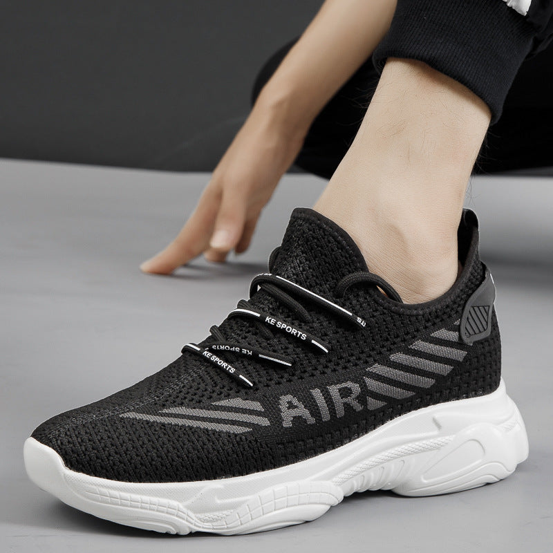 New Men's Sports Fashion Casual Flying Woven Running Shoes